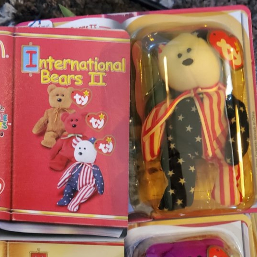 TY Teenie Beanie Babies Int. Bears LOT of 3 NIP SPANGLE, OSITO, GERMANIA